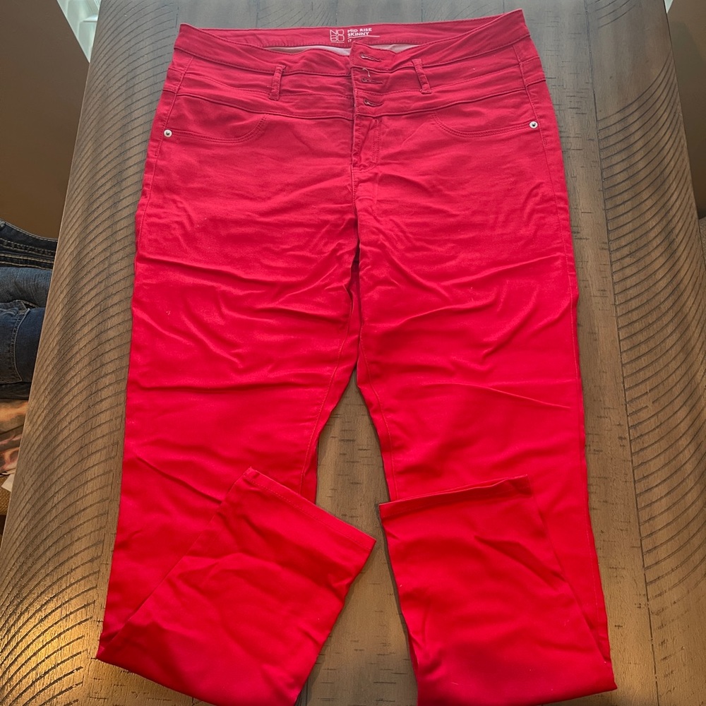 No Boundaries Red Skinny Pants